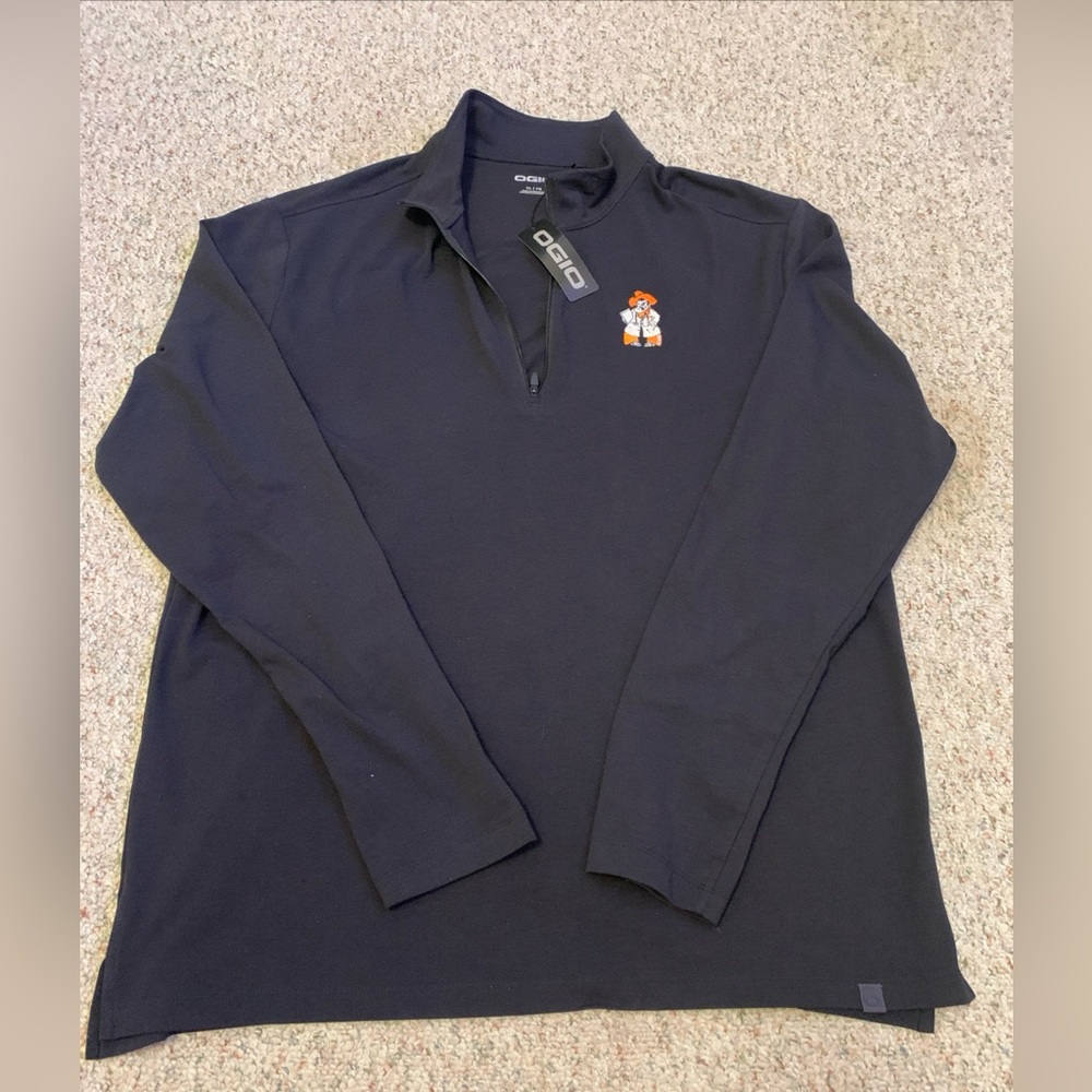 Oklahoma State Pistol Pete Pullover Long Sleeve Size XL- NWT Black.
